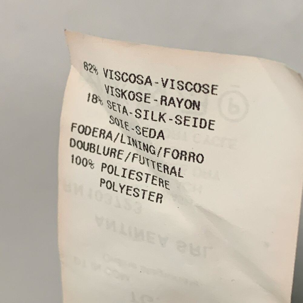 Armani Collezioni Black Velvet Evening Jacket 4 Decorative Trim Italy Vintage - Picture 5 of 8